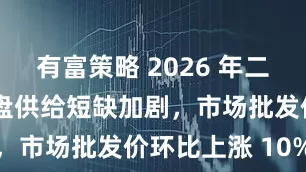 有富策略 2026 年二季度机械硬盘供给短缺加剧，市场批发价环比上涨 10%